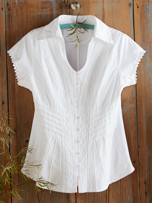 Peruvian Lily Short-sleeve Blouse