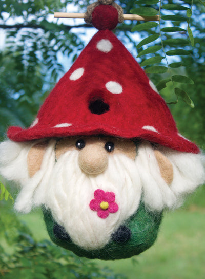 Gnome Home Hand-Felted Birdhouse FINAL SALE (No Returns)