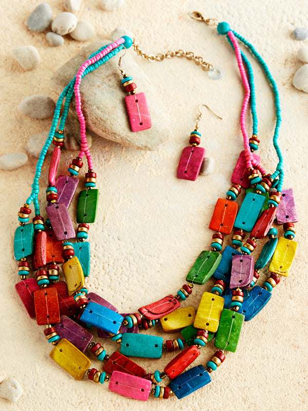 Bright Side Necklace and Earrings Set