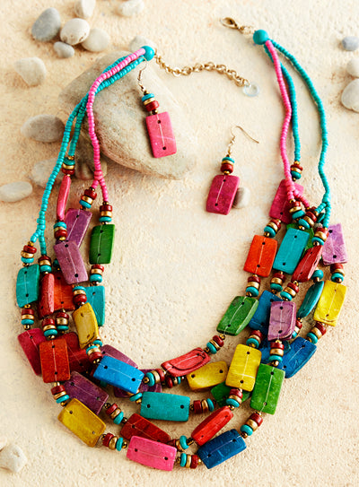 Bright Side Necklace and Earrings Set