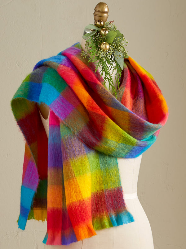 Rainbow Fleece Scarf