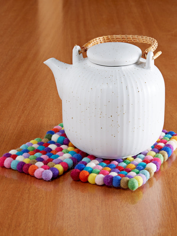 Rainbow Mosaic Felt Coasters