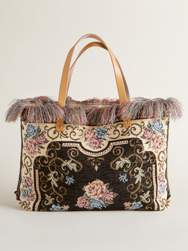 Boho Fringe Tapestry Bag