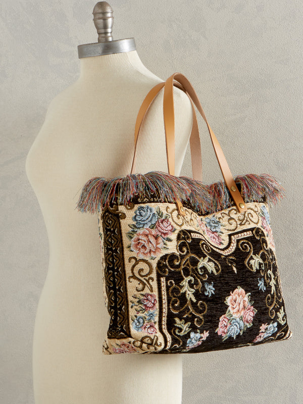 Boho Fringe Tapestry Bag