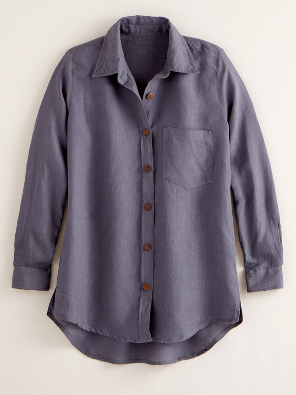 Algarve European Linen Long-sleeve Shirt FINAL SALE (No Returns)