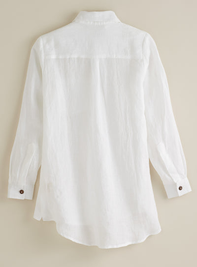 Algarve European Linen Long-sleeve Shirt FINAL SALE (No Returns)