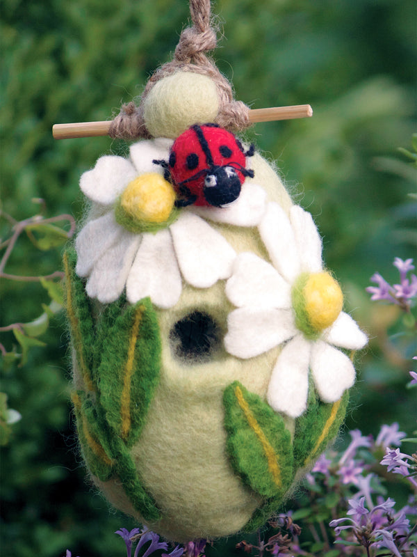 Ladybug Felted Birdhouse