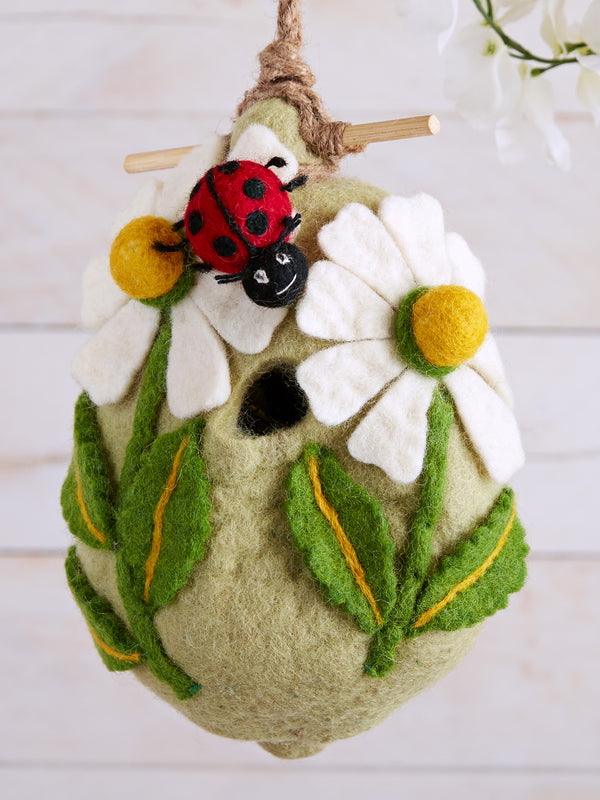 Ladybug Felted Birdhouse