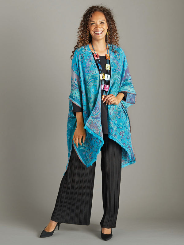 Cool Waters Reversible Kimono Wrap