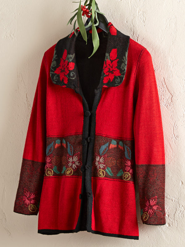 Peruvian Flora Reversible Cardigan FINAL SALE (No Returns)