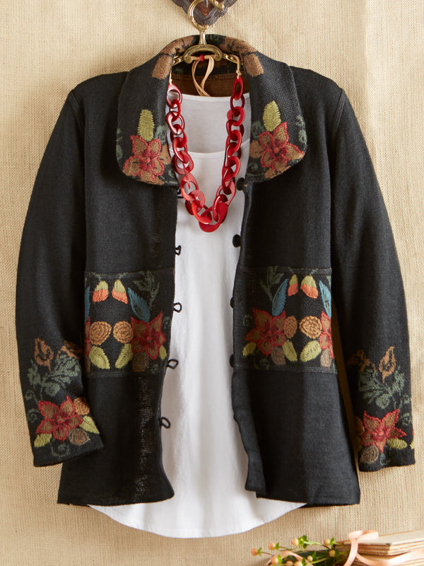 Peruvian Flora Reversible Cardigan FINAL SALE (No Returns)