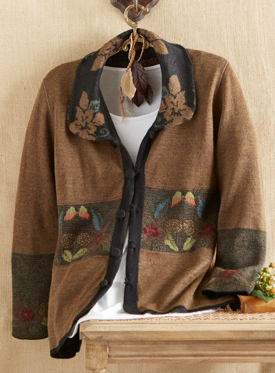 Peruvian Flora Reversible Cardigan FINAL SALE (No Returns)