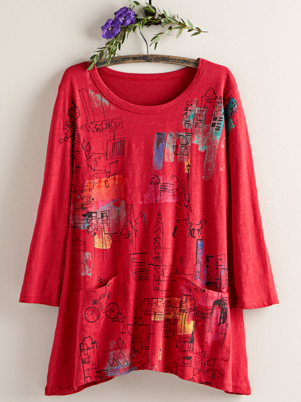 Eloise Cityscape Pocket Tunic