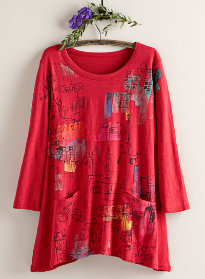 Eloise Cityscape Pocket Tunic