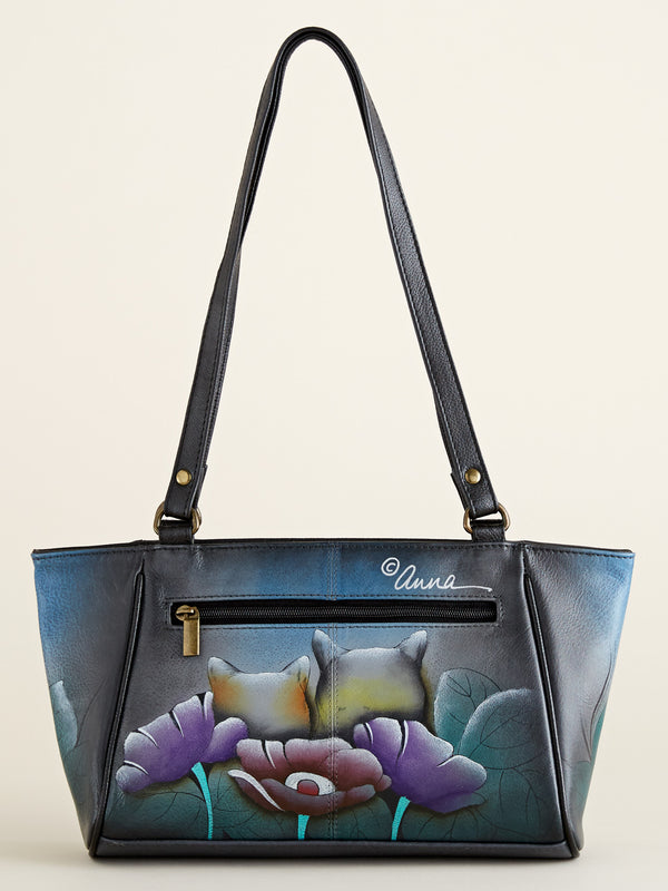 Purrfect Pair Hand-painted Leather Petite Tote