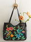 Hummingbirds at Night Hand-Painted Shoulder Bag