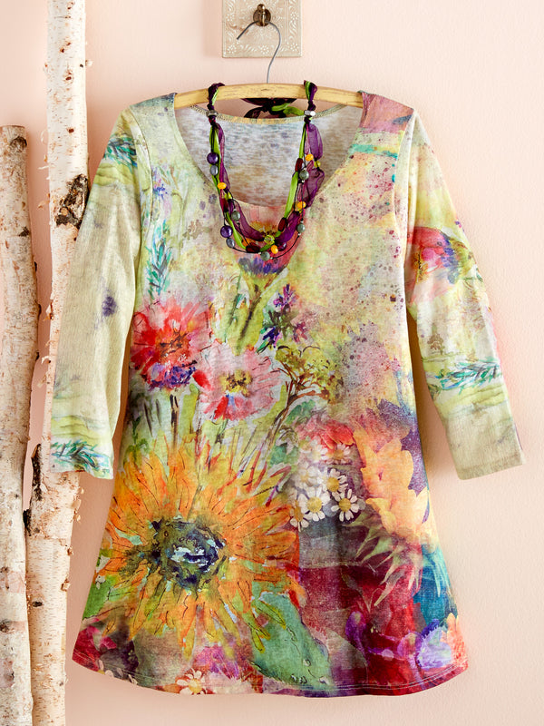 Sunflower Meadow Tunic FINAL SALE (No Returns)