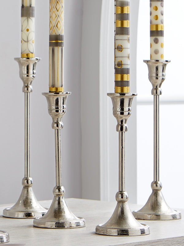 Cast Aluminum Candlesticks - Antiqued Nickel