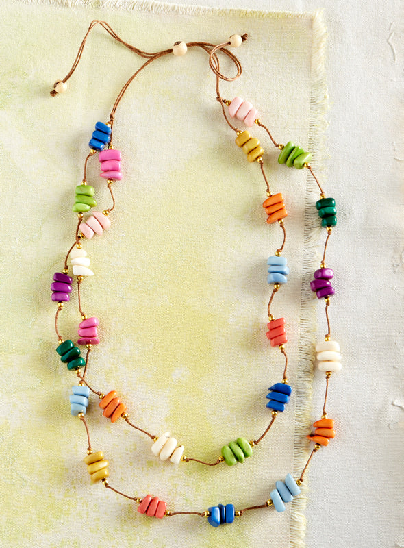 Tiny Tagua Beaded Necklace