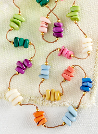 Tiny Tagua Beaded Necklace