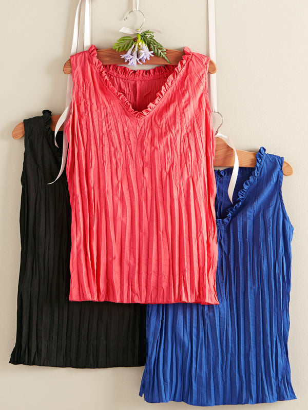 Sea Breeze Ruffle Tank FINAL SALE (No Returns)