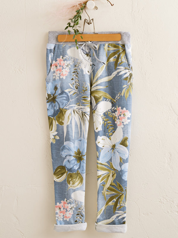 Favorite Fit Floral Cotton Terry Pants