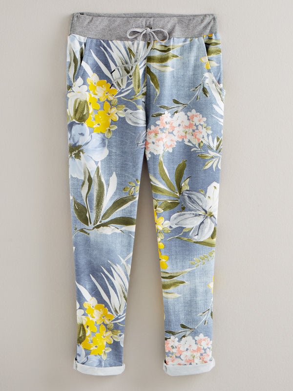 Favorite Fit Floral Cotton Terry Pants