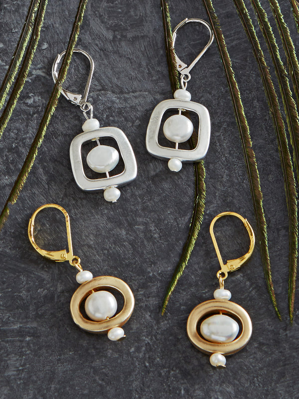 Timeless Two-tone Earrings - Set of Both