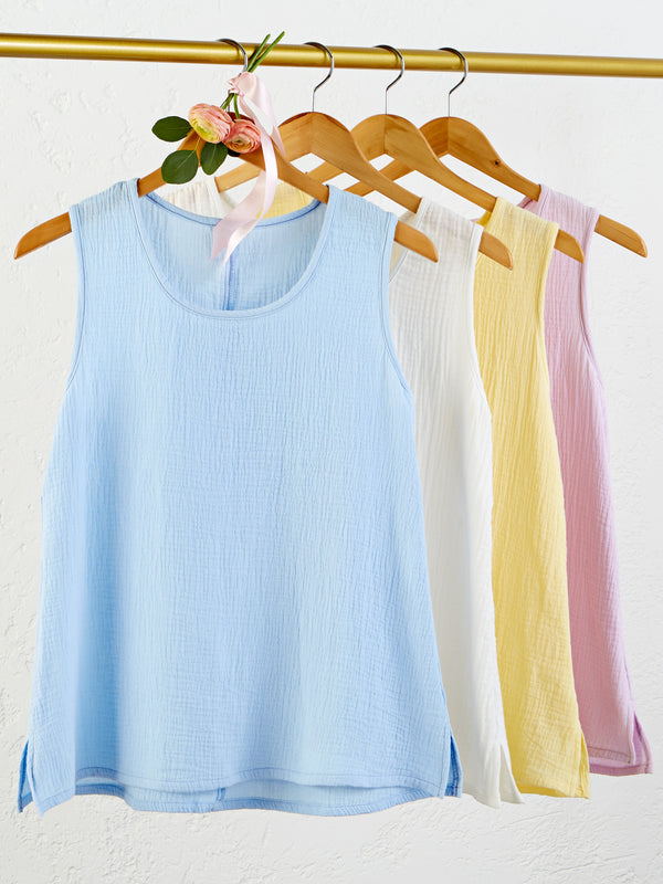 Cotton Ripple Tank Top FINAL SALE (No Returns)