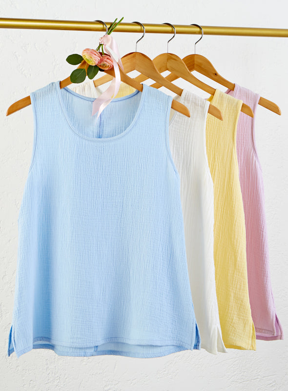 Cotton Ripple Tank Top FINAL SALE (No Returns)