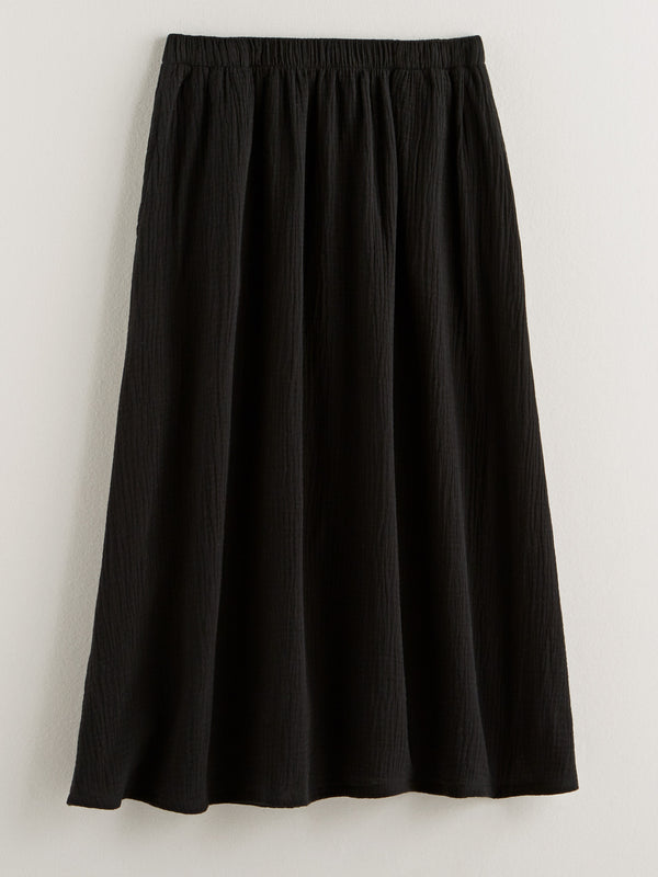 Cotton Ripple Pocket Midi Skirt FINAL SALE (No Returns)