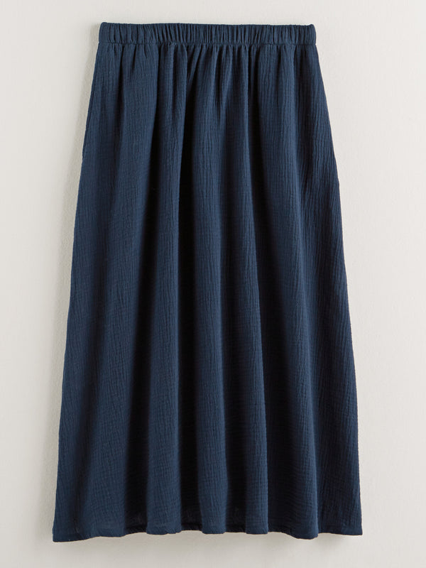 Cotton Ripple Pocket Midi Skirt FINAL SALE (No Returns)