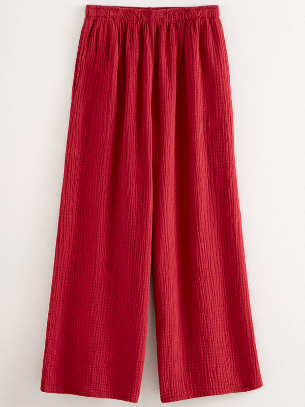 Cotton Ripple Wide-leg Pants FINAL SALE (No Returns)