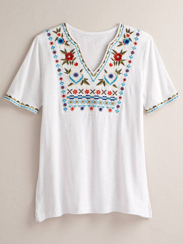 Valley of Flowers Embroidered Tee