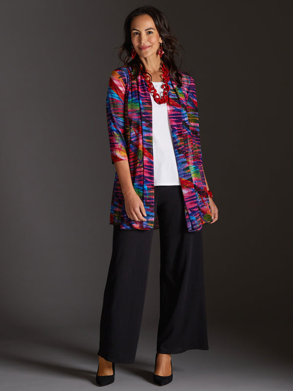 Wearever Colorful Cardigan Outfit - Wide-Leg Pants