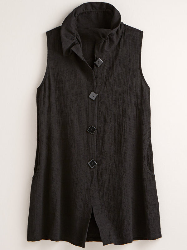 Evening Breeze Ruffle Collar Vest