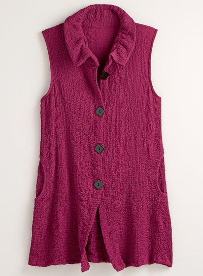 Evening Breeze Ruffle Collar Vest