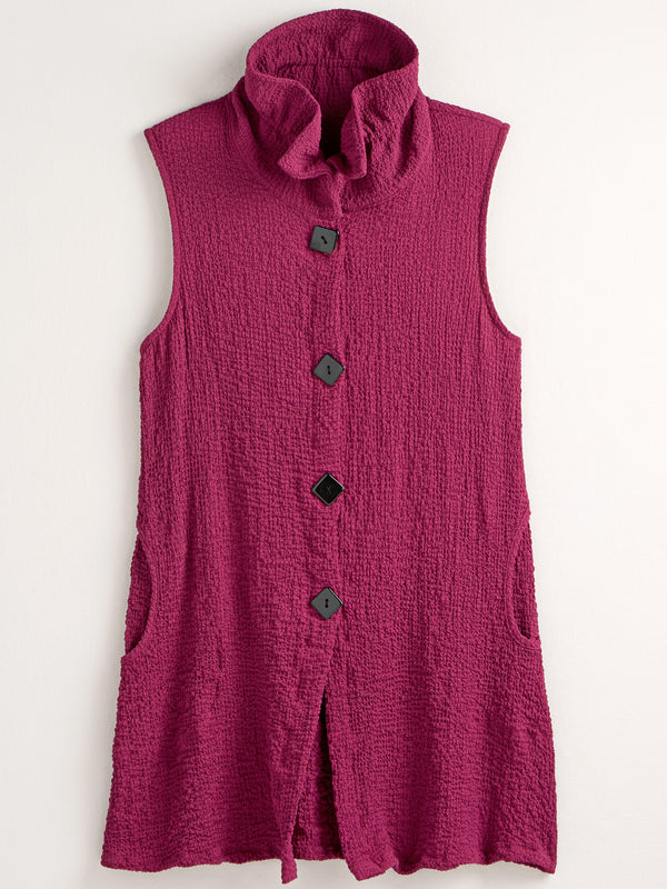 Evening Breeze Ruffle Collar Vest