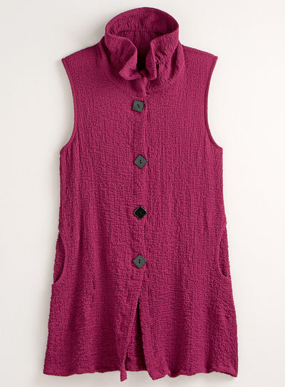 Evening Breeze Ruffle Collar Vest