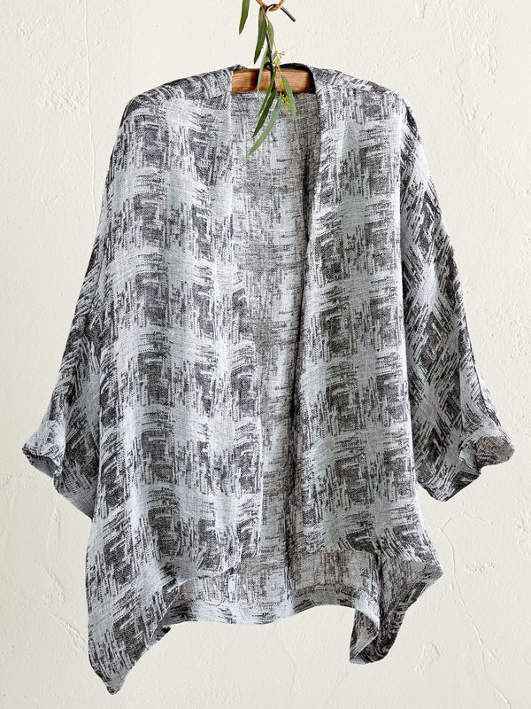 Linen-blend Ikat Jacket