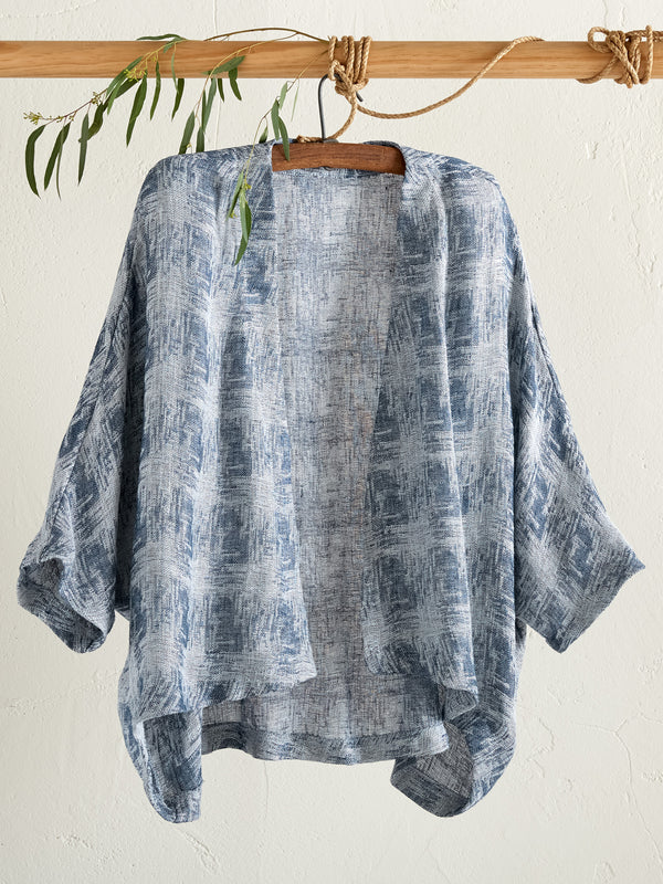 Linen-blend Ikat Jacket