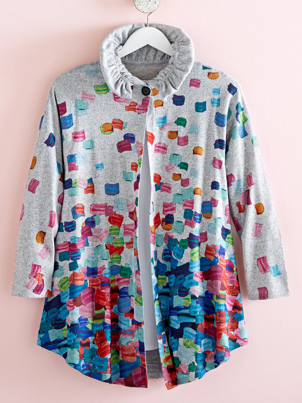 Confetti Ruffle Collar Jacket