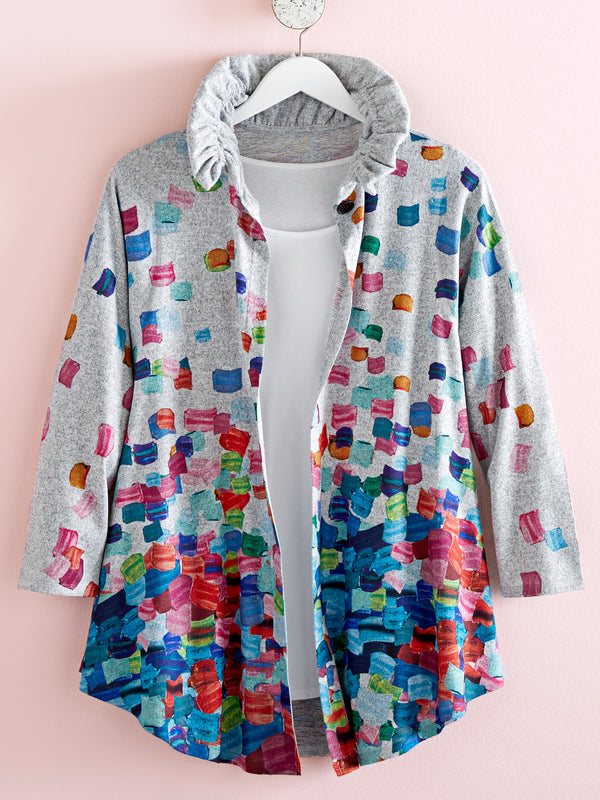 Confetti Ruffle Collar Jacket