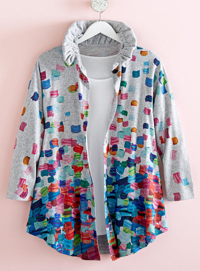 Confetti Ruffle Collar Jacket