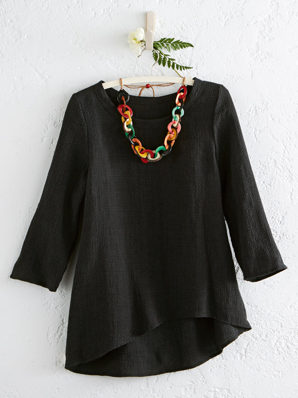 Asymmetric Dobby Weave Tunic