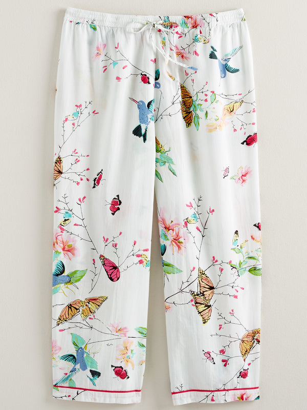 Bird and Butterfly Short-Sleeve Pajamas