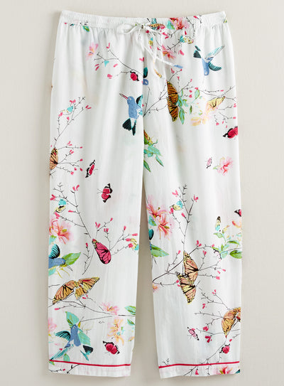 Bird and Butterfly Short-Sleeve Pajamas