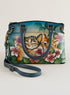 Kitten Trio Hand-Painted Leather Satchel