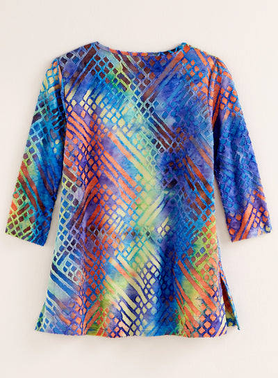 Rainbow Flocked Pocket Top