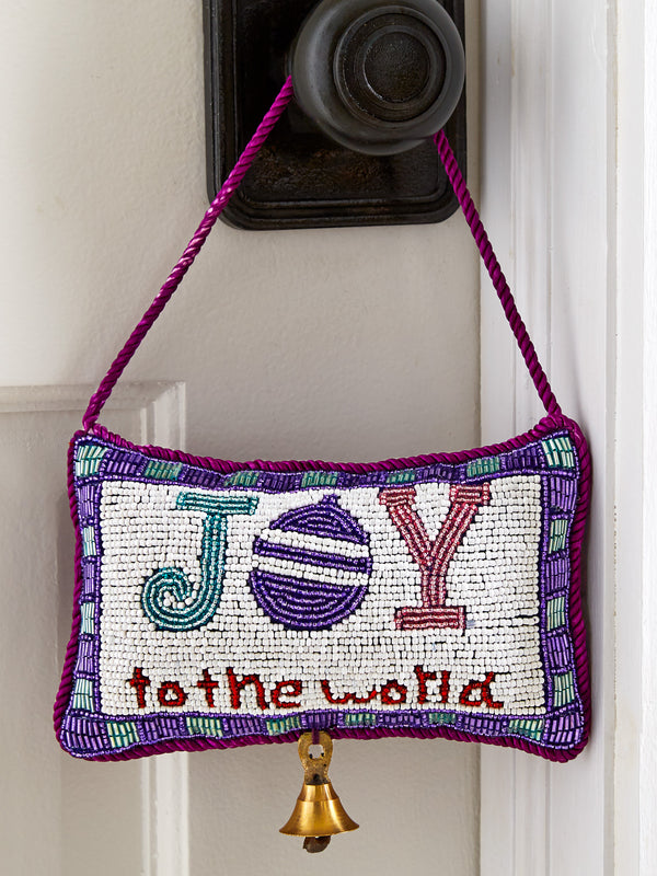 Beaded Joy Door Hanger